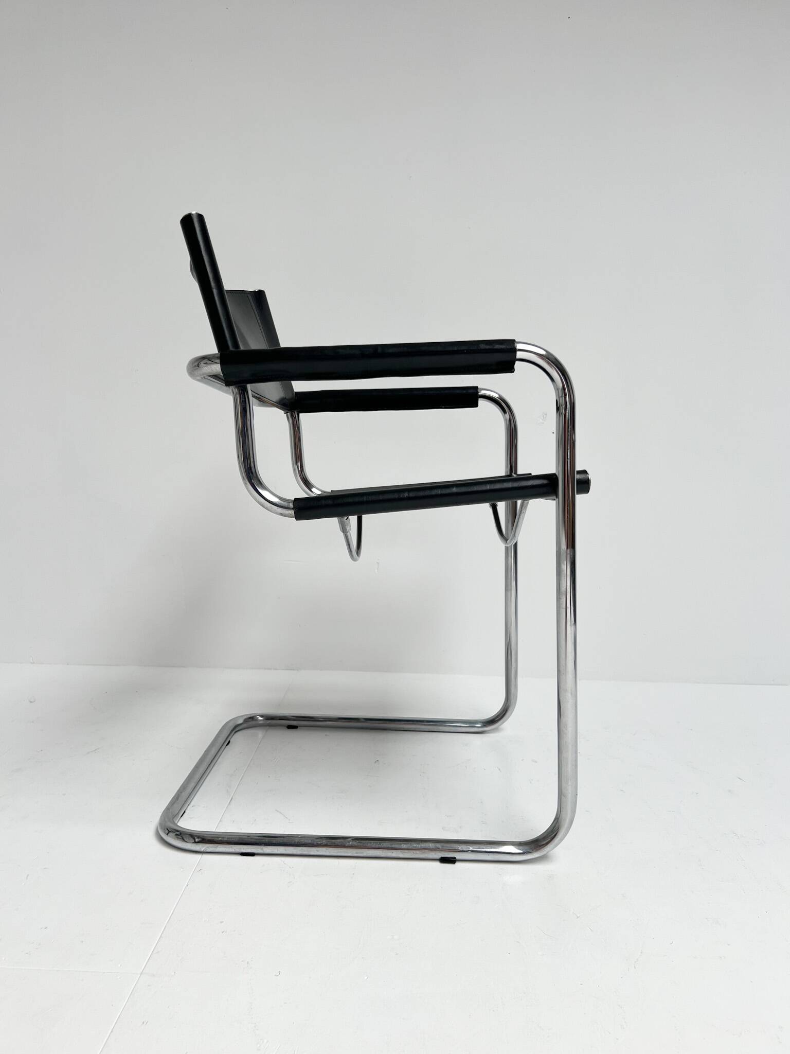 Leather Chairs by Mart Stam and Marcel Breuer, 1970s, Set of 4