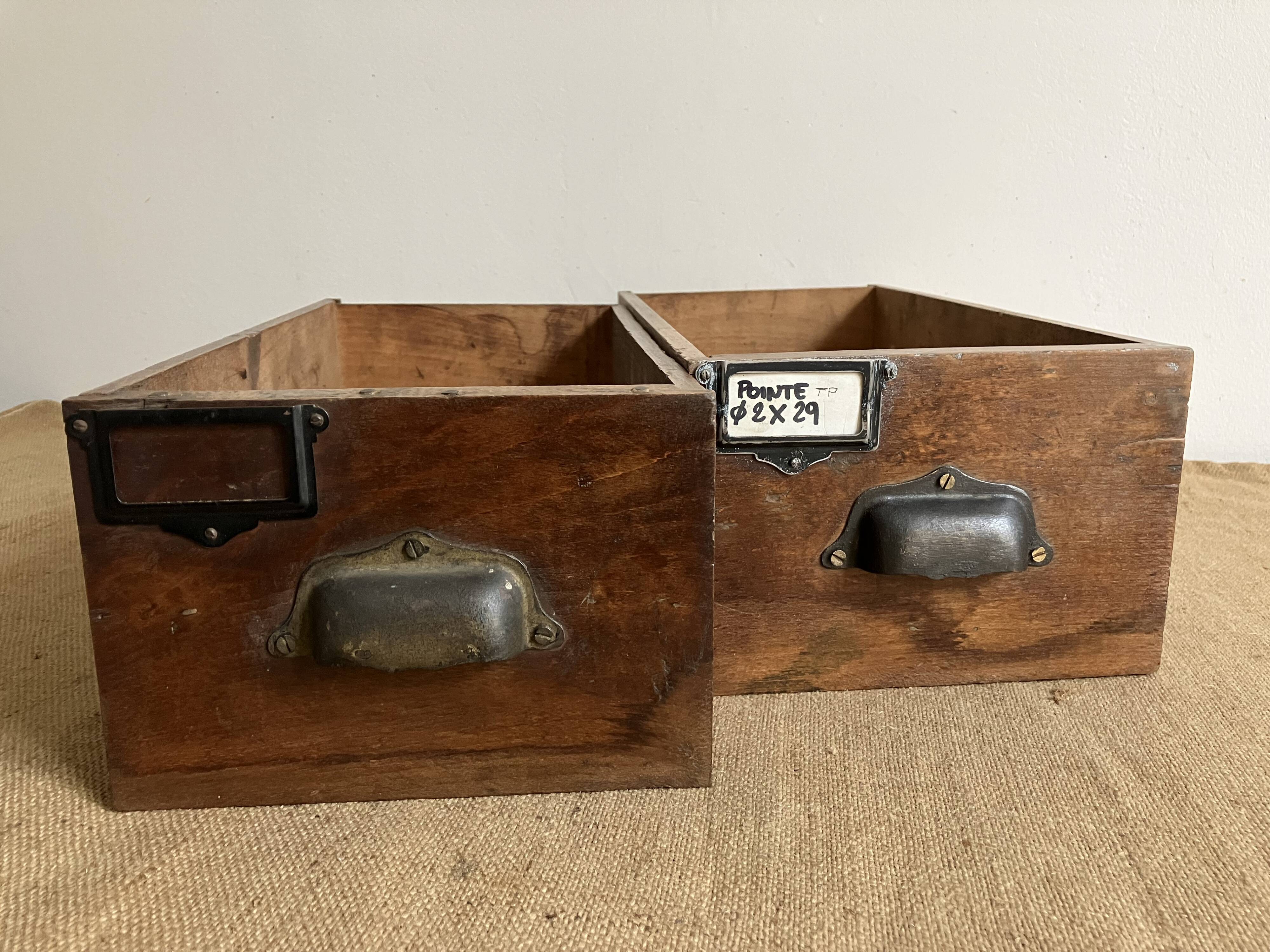 Reserved Andrea - 6 old workshop drawers