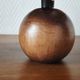 Pair of solid wood ball lamps 1980