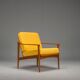 Chaise longue danoise du milieu du siècle en teck attribuée à Ib Kofod-Larsen, années 1960