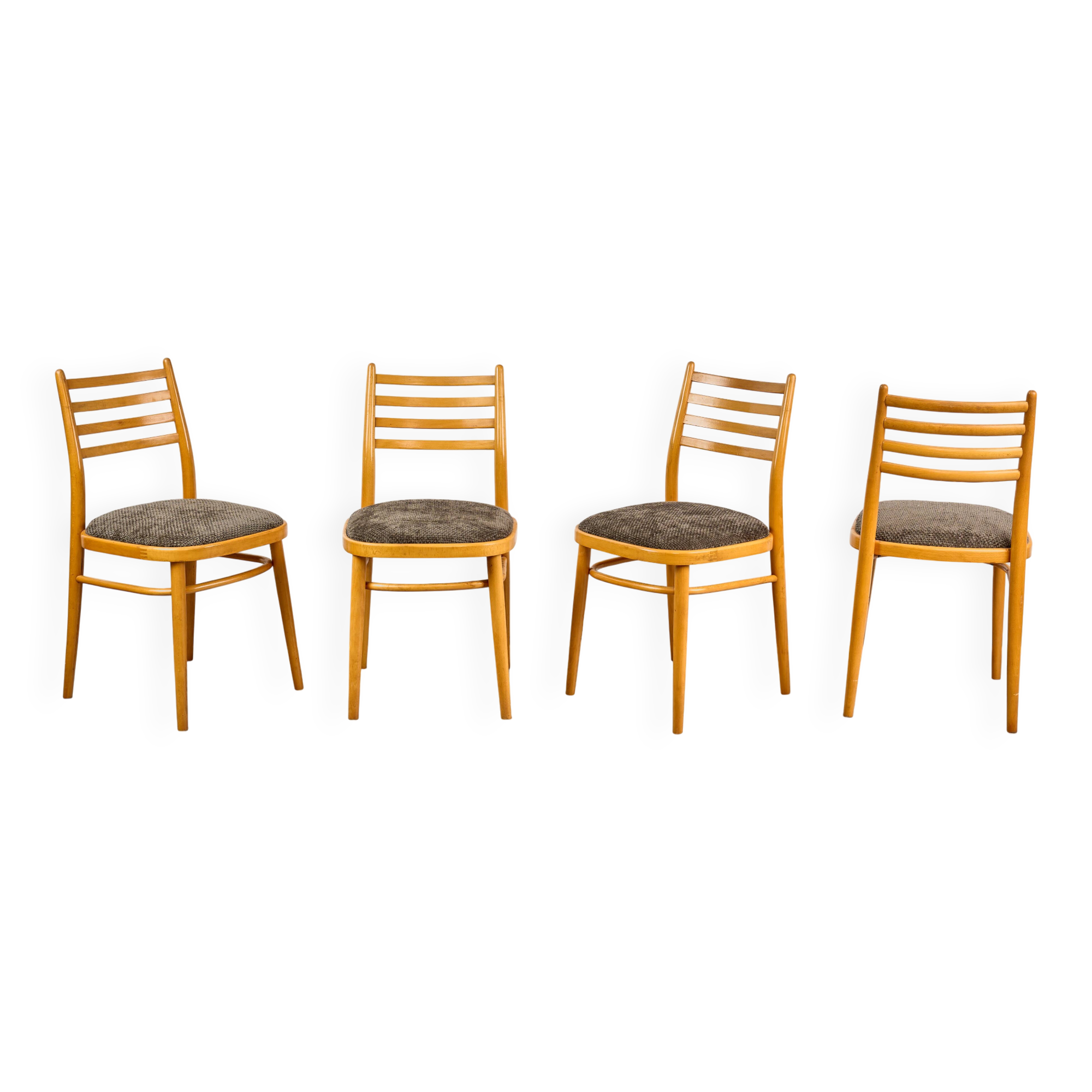 Set of 4 Dining Chairs, by TON, 1960s, Czechoslovakia