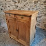 Antique low beech sideboard – France – 1920s