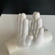 Pair of vintage ceramic enamelled hand bookends