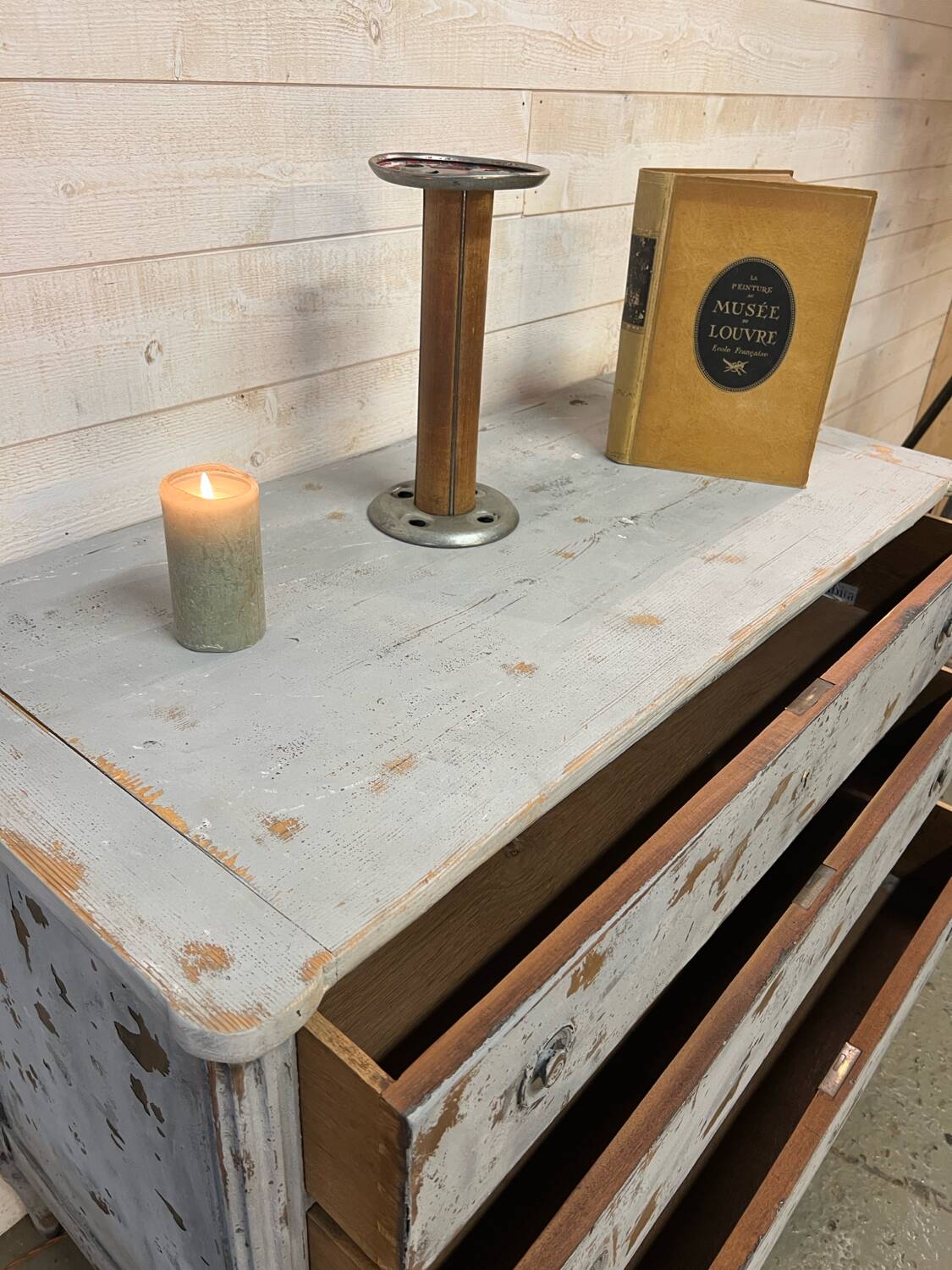 Directoire patinated chest of drawers