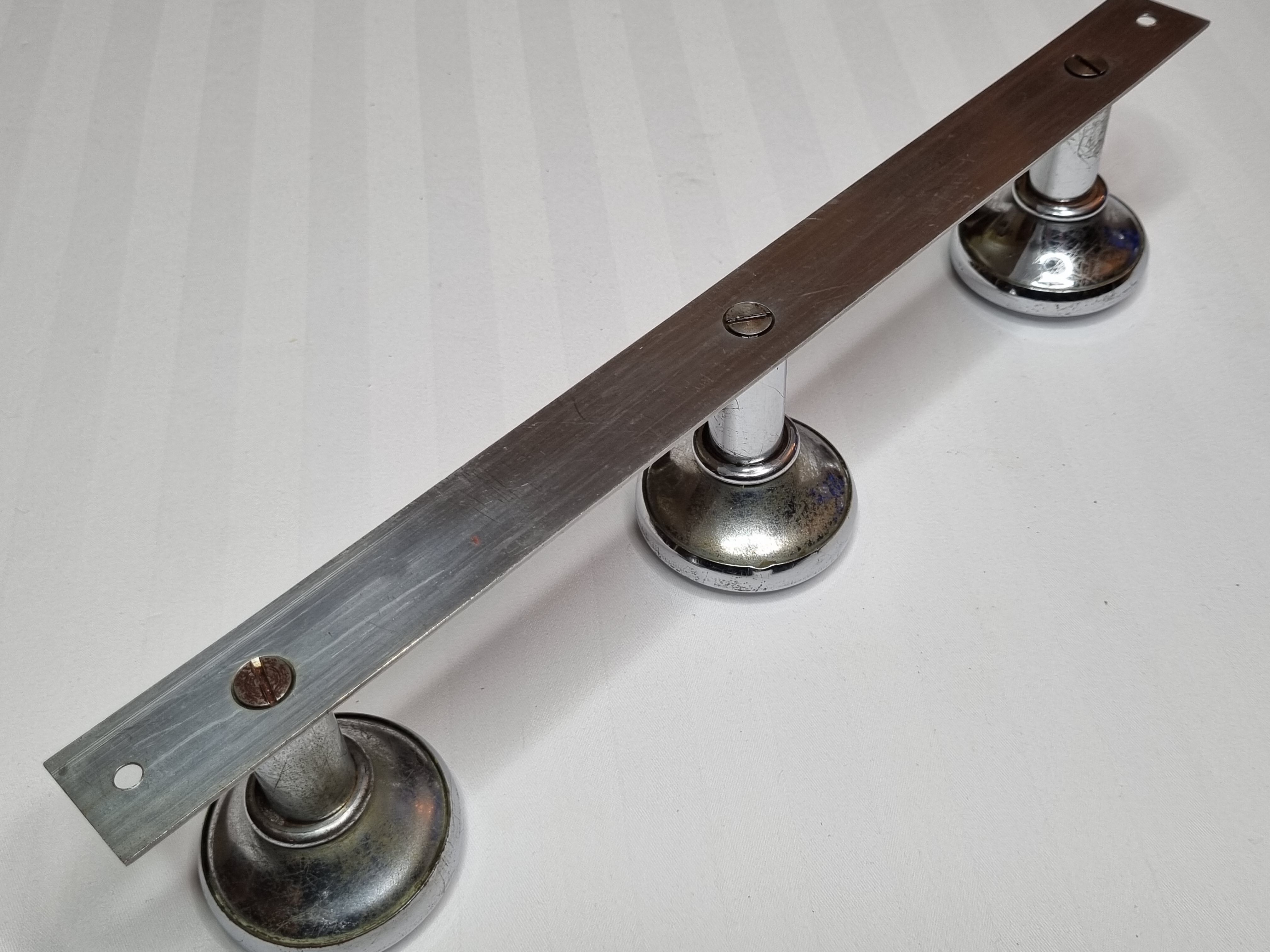 Art Deco style metal coat rack, 3 hooks