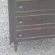 Vintage 3-drawer chest of drawers in dark varnished mahogany and brass from the 1960s