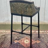 Série de 5 tabourets style industriel en métal et cuir, travail moderne