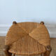 Straw seat wooden stool