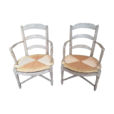 Ancienne paire de fauteuils provençal Louis XVl