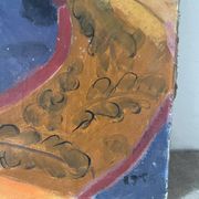 Coquelicots et marguerites, huile sur toile, signé L Riousset