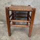 Antique Perriand style rattan cane stool