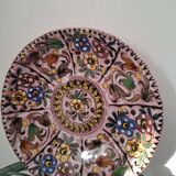 Decorative floral plate signed