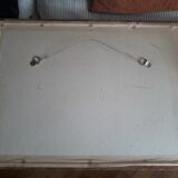 Tableau ancien à l'huile représentant un paysage avec une scène équestre