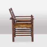 dudouyt style armchair in beech. 1940s.