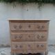 Beautifully crafted Louis XVI style commode in bleached wood.