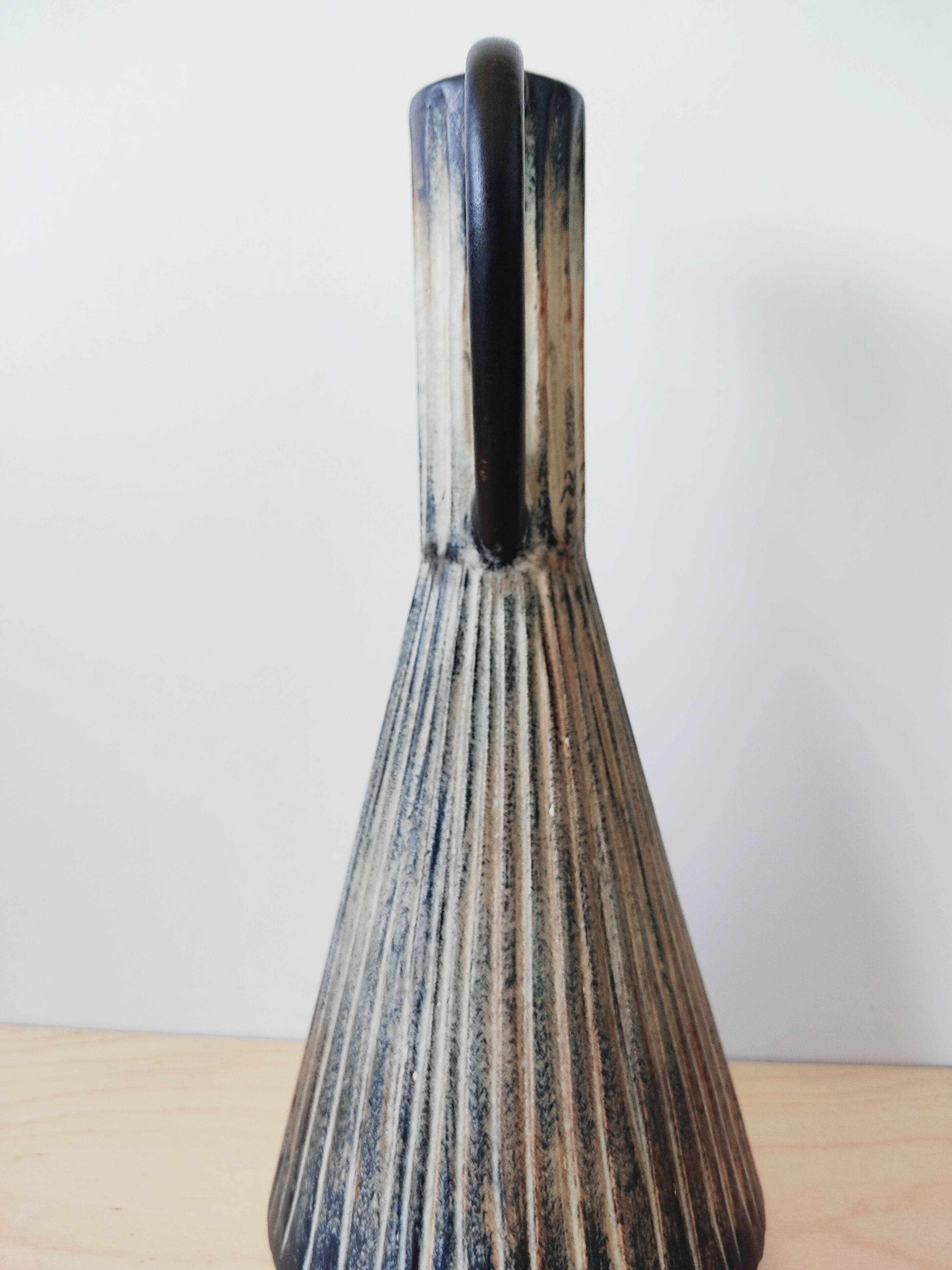 Ceramic vase Coceram unique piece signed Feron