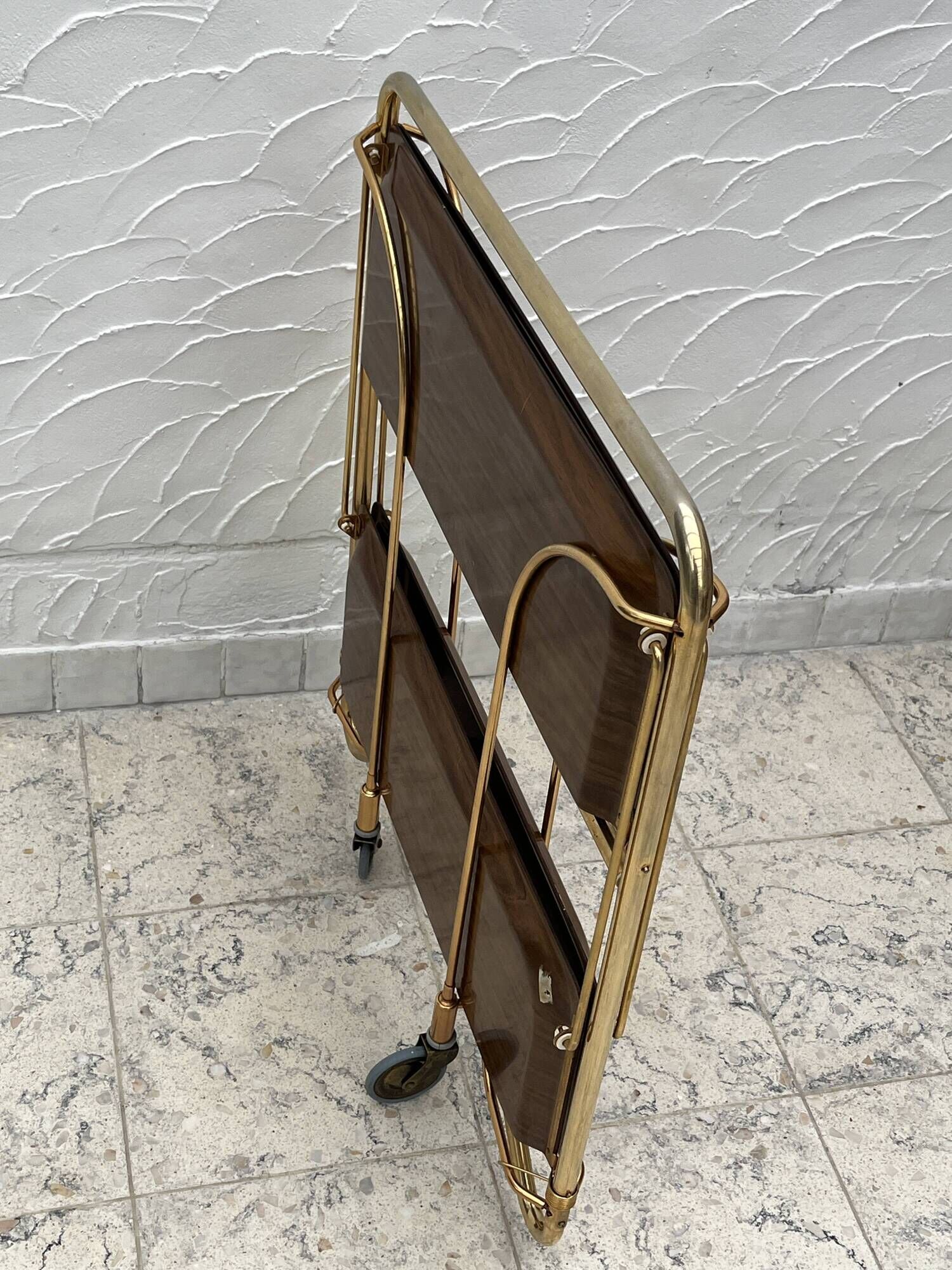 Vintage Golden Folding Table Gerlinol
