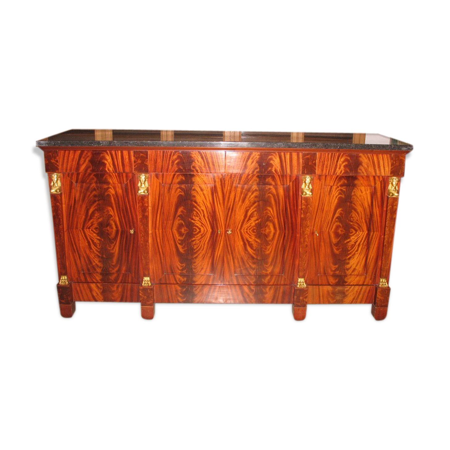 "Return from Egypt" style enfilade 20th mahogany