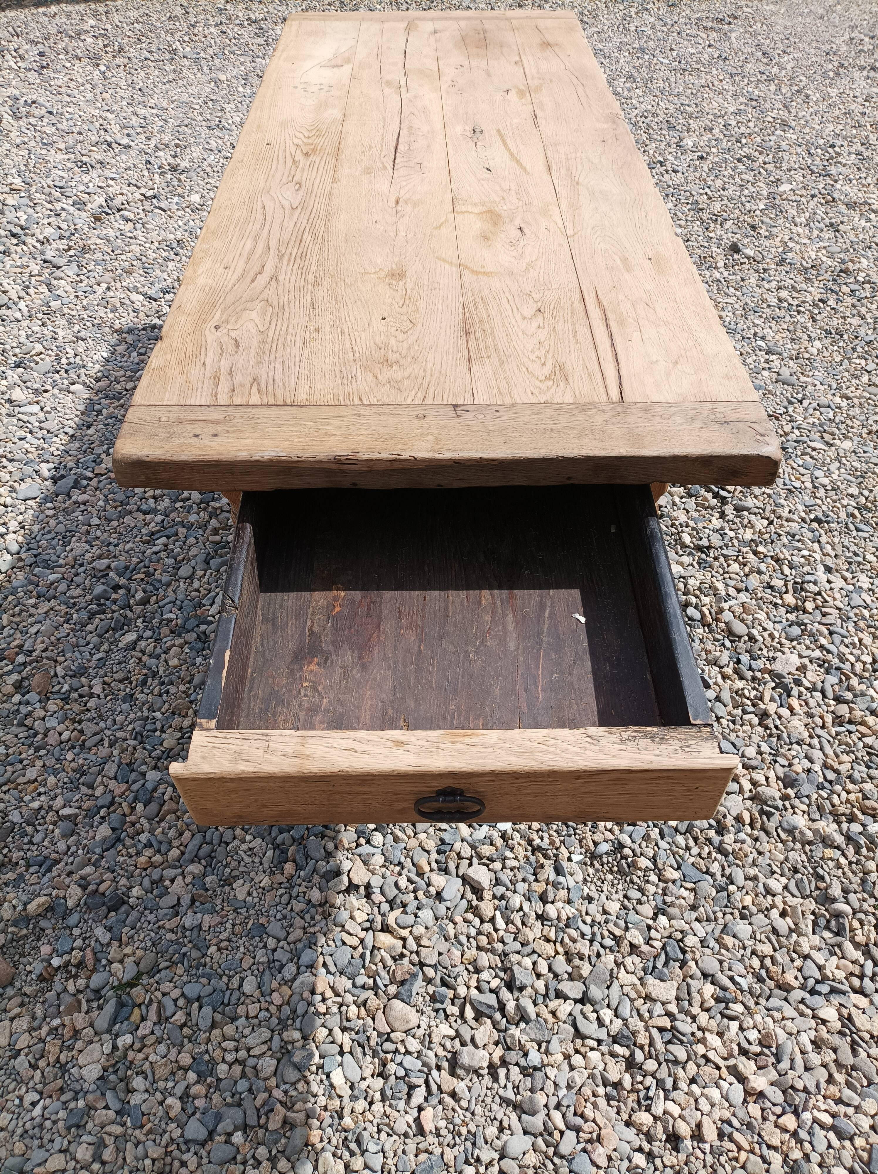solid oak farmhouse table