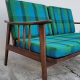 Vintage Scandinavian 2-seater sofa bench - 1950s