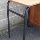 Boarding school desk, vintage, base metal