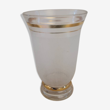 Vase en verre givré, années 1950