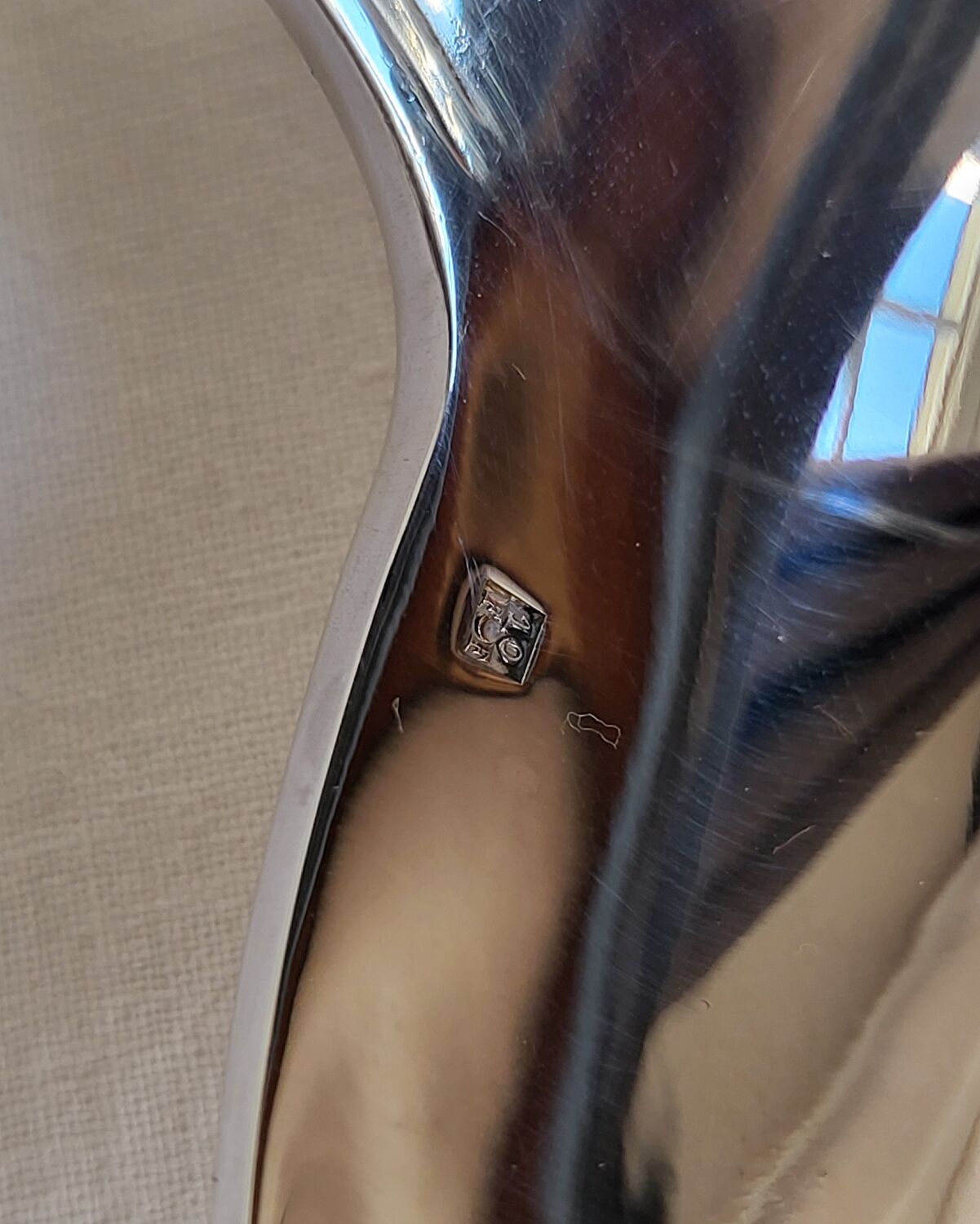 Silver-plated soup ladle by the silversmith Guildart