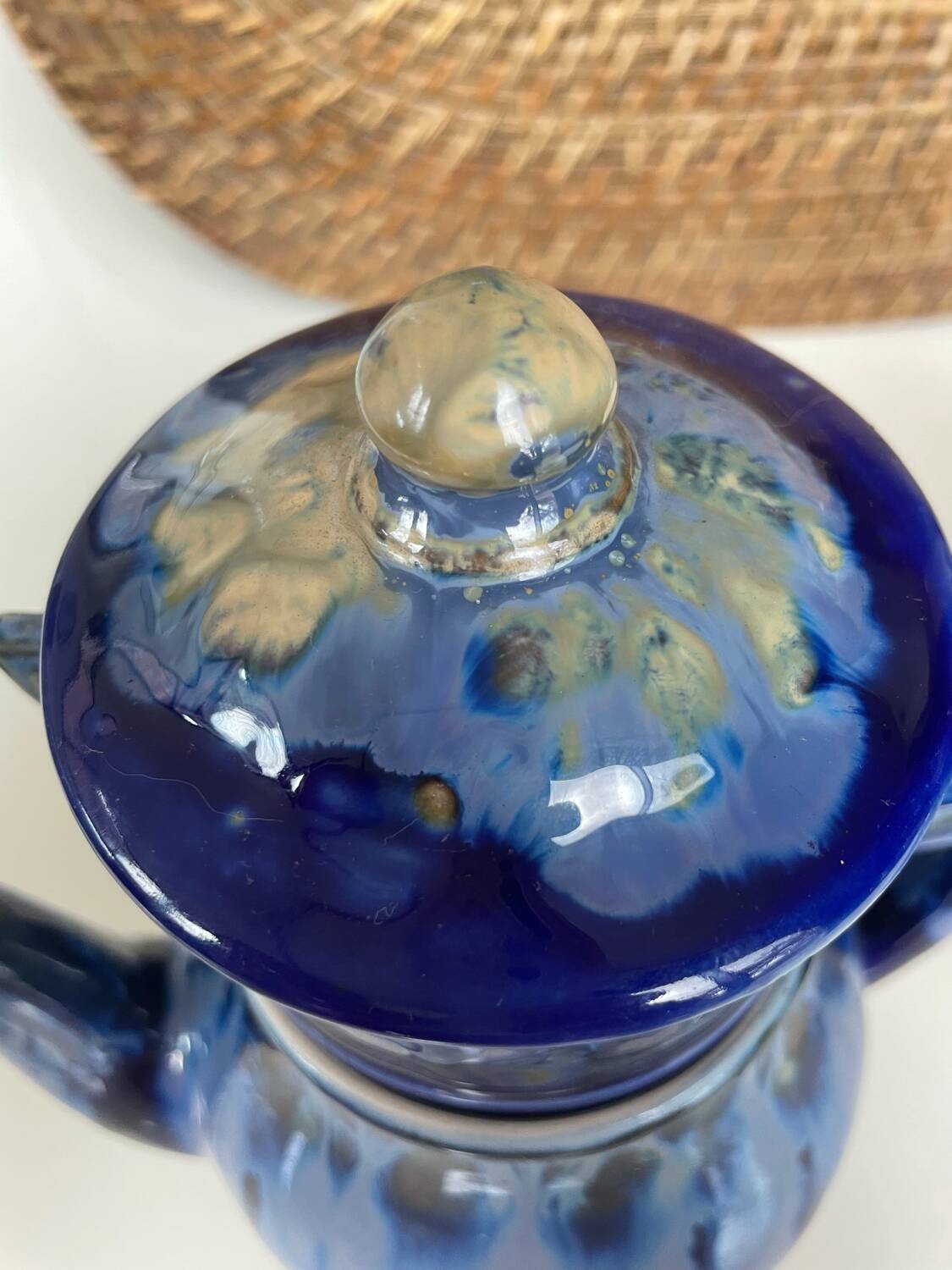 Old enameled coffee pot