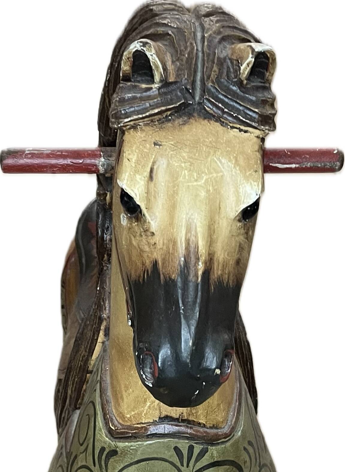 Carved wooden horse