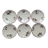 6 coupelles fleuris