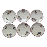 6 coupelles fleuris