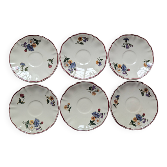 6 flowery bowls