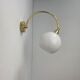 Old vintage curve opal wall lamp
