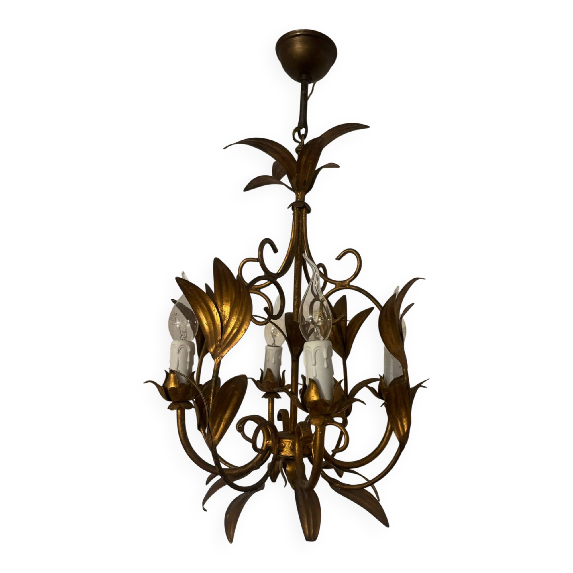 Golden palm leaf lustre 1970s