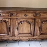 Oak sideboard with 3 doors stamped René Trotel