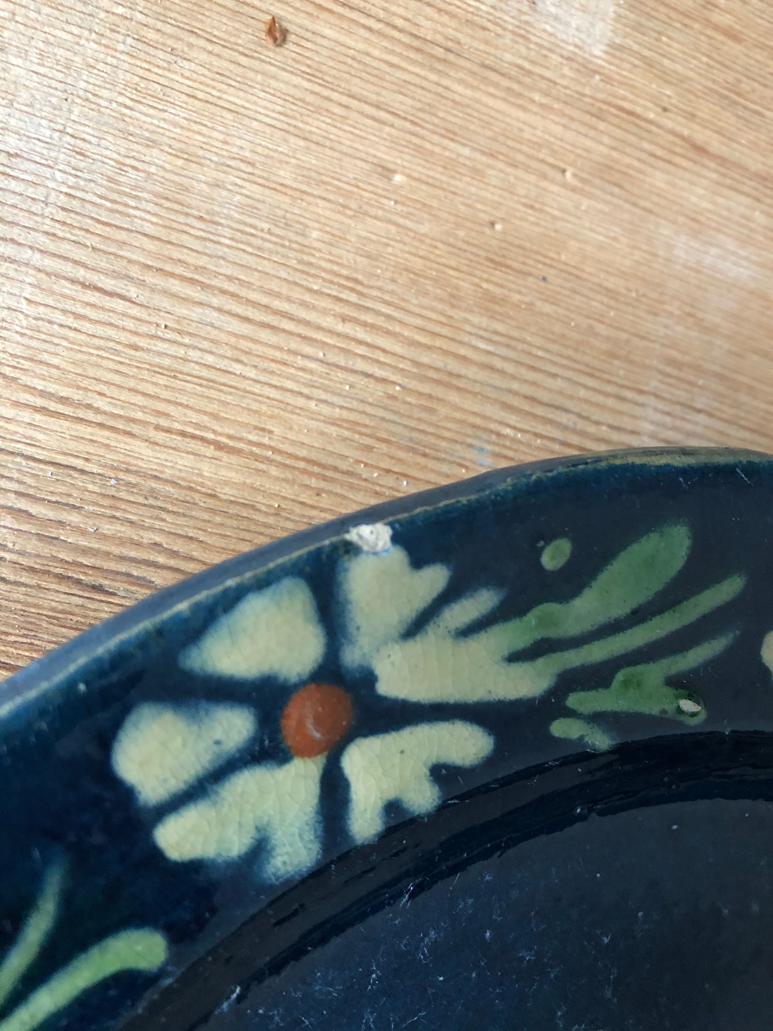 Lot of 2 old plates of Alsace terracotta