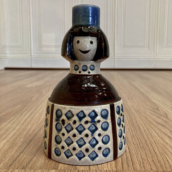 Paire de bougeoirs signature ''Design Scandinave 1950''.