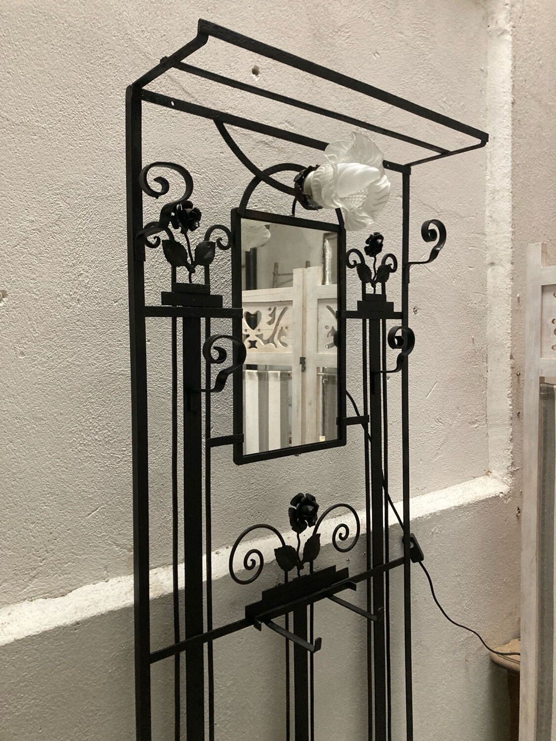 Art Deco coat rack wrought iron wardrobe