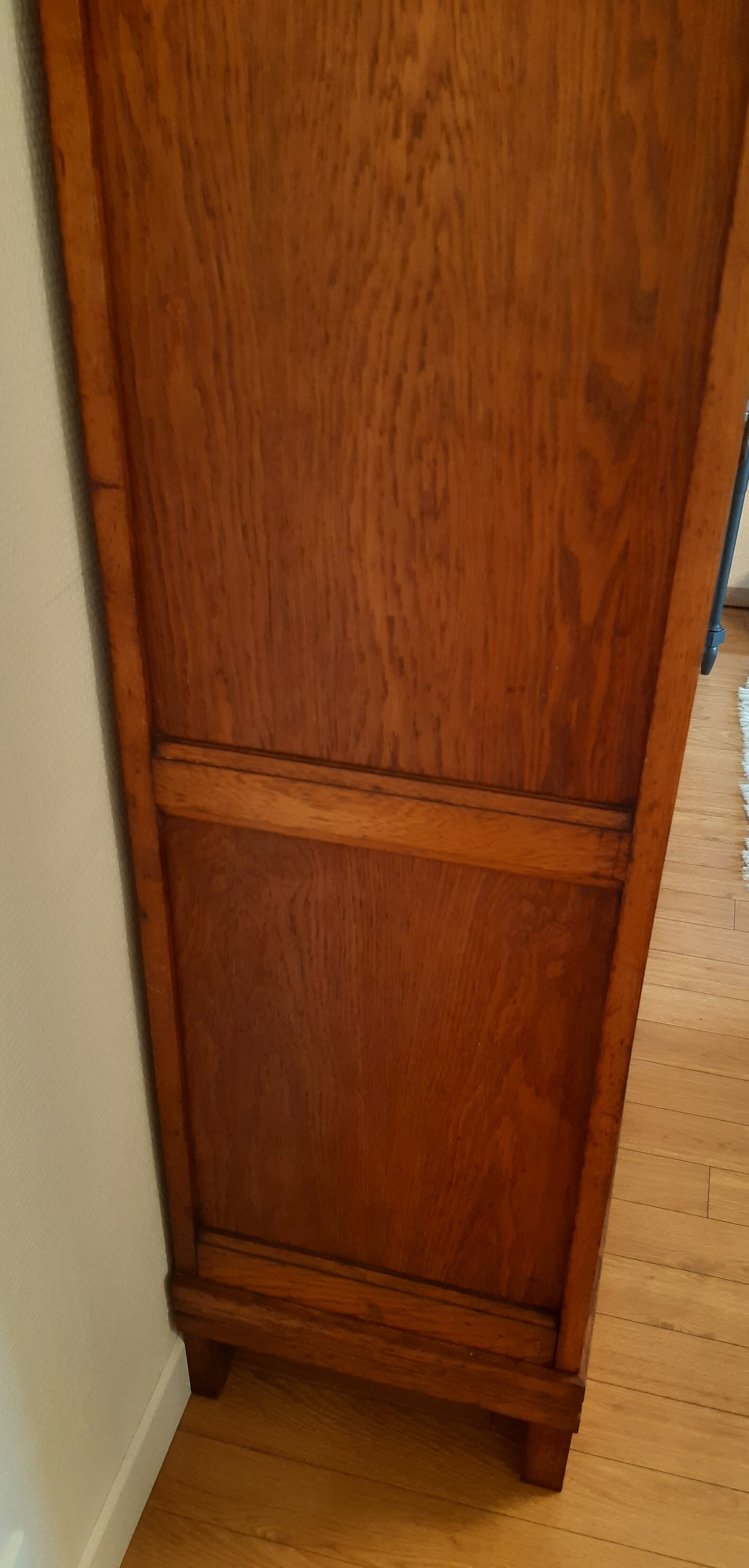 3-door Art Deco Parisian wardrobe and bevelled mirror