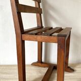 Slatted wooden chair, minimalist