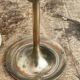 Pair of candlesticks, minimalist design in brass