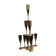 12 brass champagne flutes 70s