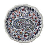 Vintage Gien earthenware plate with "Cashmere" decor