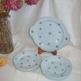 Vintage dessert service Blue Hamage