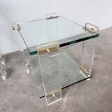Glass and Plexiglas consoles from the 80s