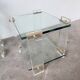 Consoles verre et Plexiglas années 80
