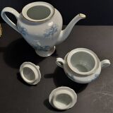 Limoges porcelain coffee set four cups pouring and sugar bowl