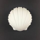 Shell-Shaped Opaline Glass Wall Light from Limburg, Germany, 1970s