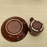 5 bistro cups and their saucers