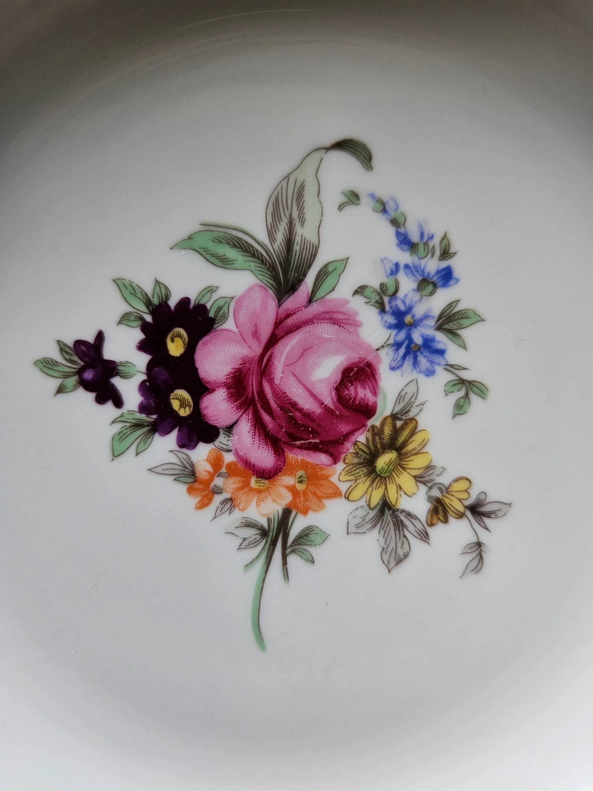 Assiettes creuses en porcelaine de Bohême